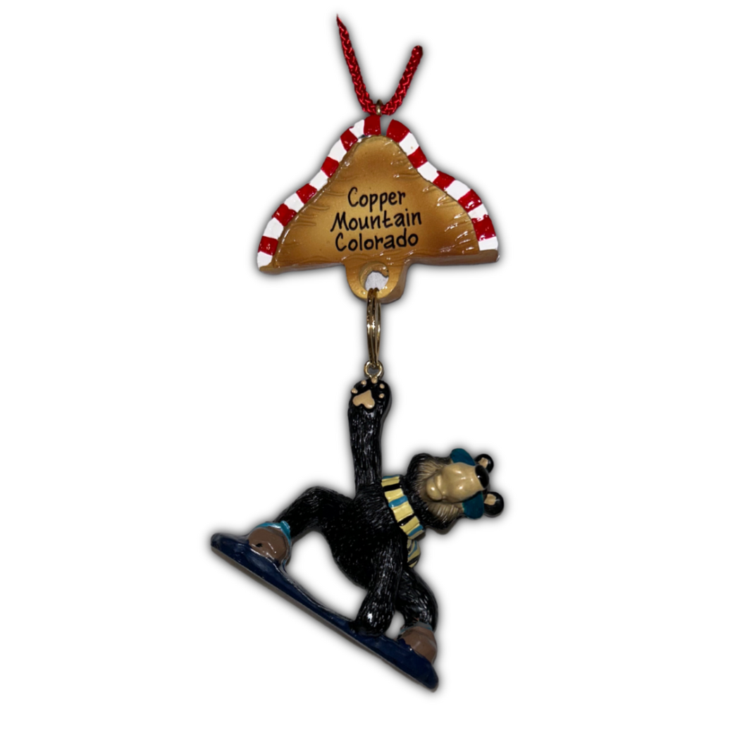 Bear Snowboarder Ornament