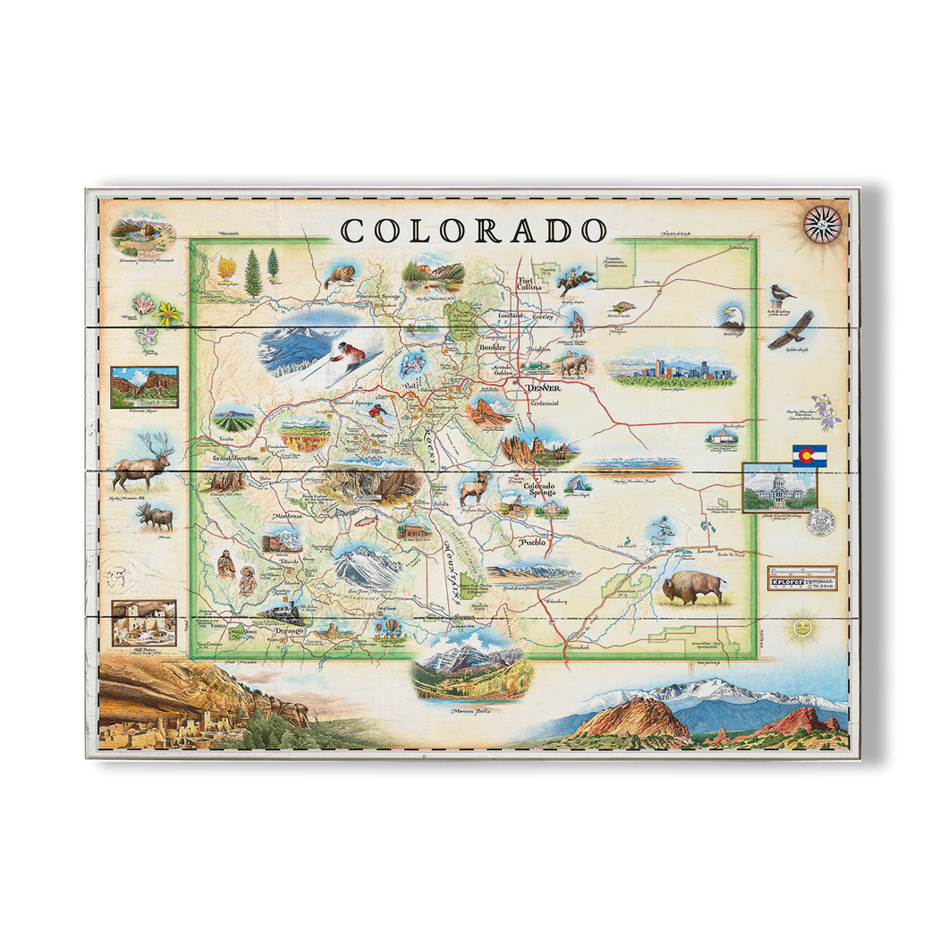 Colorado State Map Sign