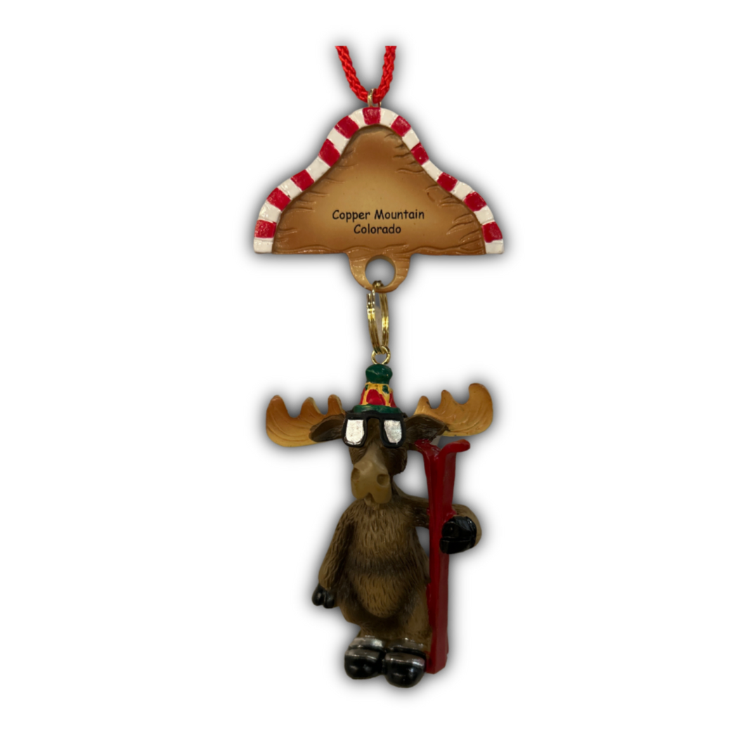 Skiing Moose Ornament