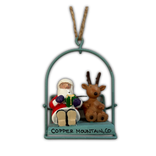 Load image into Gallery viewer, Santa on Chairlift Ornament
