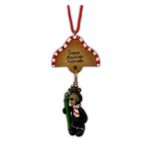 Load image into Gallery viewer, Bear Skier Ornament
